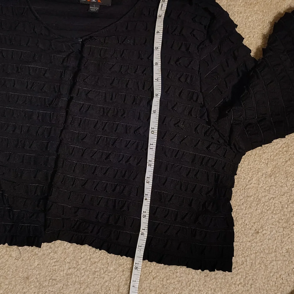 R&K Elegant Black Layered Women's Shrug - Picture 10 of 10